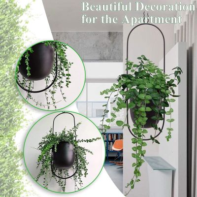 Wall Hanging Flower Basket Metal Flower Pot Boho Plant Basket for Indoor Outdoor Patio Balcony Indoor Plants