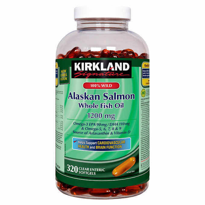 Kirkland Alaskan Salmon Whole Fish Oil 1200mg, Omega3, Exp. 3/2025 Lazada PH