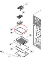 electrolux อะไหล่แท้ ชั้นวางของตู้เย็นอิเล็คโทรลักส์ 811958001 ตำแหน่งหมายเลข 4  รุ่น ETB2600MG