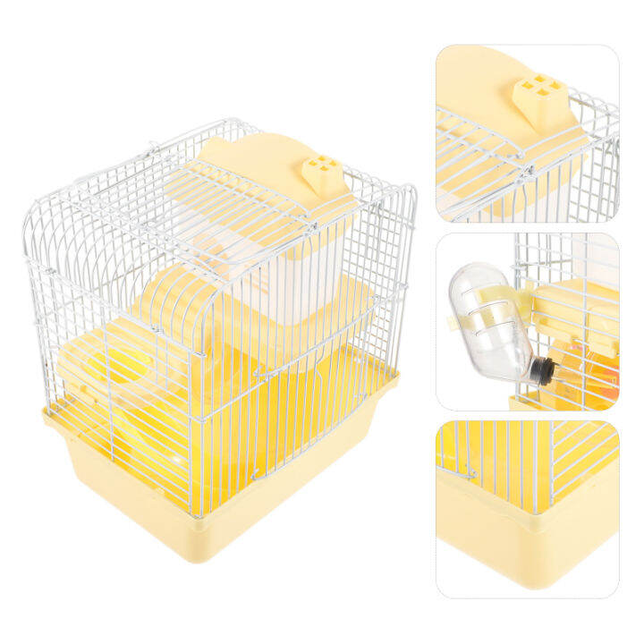 Zecetim Squirrel Cage Hamster Castle Iron Wire Chinchilla Big Cages for