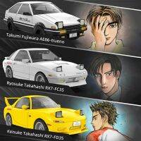 บล็อกตัวต่อรถแข่งของเล่นรถอะนิเมะ Initial D Champion เข้ากันได้วิวถนนที่จอดรถญี่ปุ่นของเล่นสำหรับเด็กอิฐ