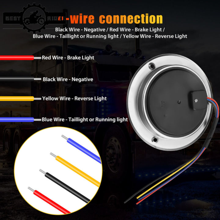 2ชิ้นไฟท้ายรถพ่วง-led-กลมหยุดเบรกไฟสัญญาณเลี้ยว16led-อุปกรณ์เปลี่ยนหลอดไฟท้ายรถพ่วง-ipx6กันน้ำ