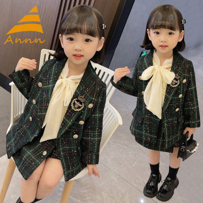 Annn Store ชุดเด็กผู้หญิงเวอร์ชั่นเกาหลี,ชุดสมบัติสำหรับเด็กผู้หญิง,สไตล์วิทยาลัย,ชุดเด็กหญิงและกางเกงขาสั้น,ชุดสองชิ้น