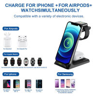 3 In 1 Wireless Charger 15W Fast Charging Station Dock สำหรับ 14 13 12 11 XS XR X 8สำหรับ 7 6 SE Pro