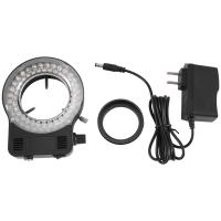 LED Ring Light Illuminator for Stereo Microscope, White Adjustable Ring Light Lamp for Industry Monocular