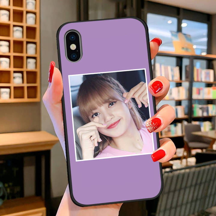 12gv-cute-lisa-kpop-อ่อนนุ่ม-high-quality-ซิลิโคน-tpu-phone-เคสโทรศัพท์-ปก-หรับ-iphone-7-8-11-12-13-14-pro-xs-max-se-x-xr-plus-se