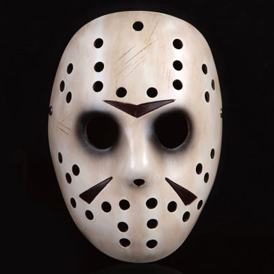 Mask หน้ากาก Jason เจสัน วอร์ฮีส์ จากหนัง ดัง Friday the 13th ฆาตกรฮ็อกกี้ แห่งทะเลสาปคลิสตัล ไฟเบอร์กลาส Fiberglass ป้องกัน สำหรับใส่ ปาร์ตี้ แฟนซี คอสเพลย์ สยองขวัญ สุดโหด ฮอกกี้ หมวก บีบี ฮาโลวีน รักบี้ Horror Hockey Hat Marvel DC BB Halloween