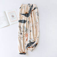 Ladies cotton pajama pants, trousers, womens summer house trousers, beamed pants, lazy thin, can wear air-conditioning pants