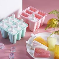 Silicone Mold Ice Cream Mold 6 Hole Popsicle Mould Ice Cube Tray Reusable DIY Homemade Ice Cream Maker Tools Kitchen Accessories