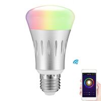 1ชิ้น E27ไฟหลอดไฟ LED 8W RGB หรี่แสงได้สีขาวหลอดไฟ Smart LED ไฟหลอดไฟ LED AC85-265V รองรับการดรอปชิป