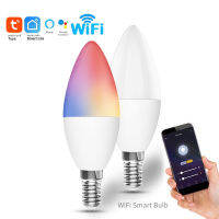 3.5W Smart Light โคมไฟ Wifi หลอดไฟสี E14 LED RGB แสงสีขาว Dimmable Timer Function Tuay Smart Life App รองรับ Aleax