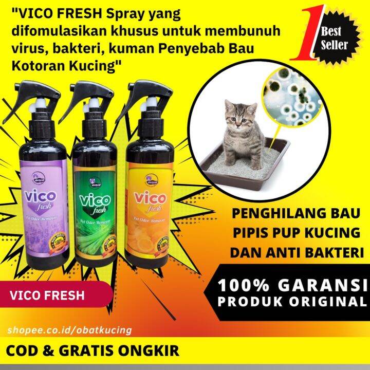Penghilang Bau Pup Pipis Kucing VICO FRESH Pet Odor Remover Spray Anti