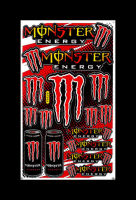 MONSTER 07 สติ๊กเกอร์แต่งรถมอเตอร์ไซค์ สติ๊กเกอร์ติดรถ บิ๊กไบค์ ATV หมวกกันน็อค รถยนต์ สติ๊กเกอร์เคลือบเงาคุณภาพดี