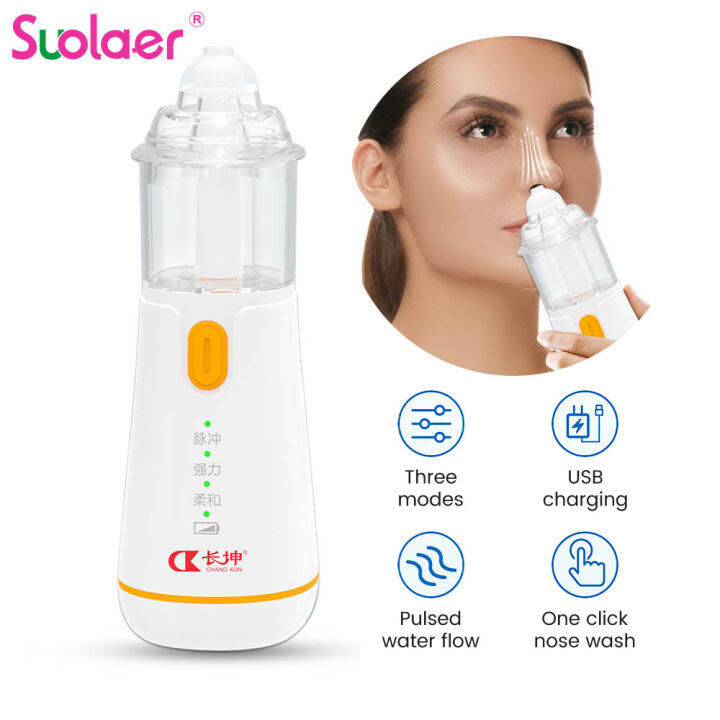 Suolaer Electric Nasal Irrigation System Machine - Portable Cordless ...