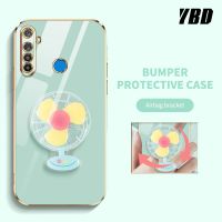 YBD เคสโทรศัพท์แบบเรียบง่ายหรูหราสำหรับ OPPO Realme 5 Pro Realme 5i 5S 6i C3 C3i Realme Narzo 10 10A สเตอริโอ20A หมุนได้พัดหลากสีเคสกันกระแทกกล้องคลุมทั้งหมด