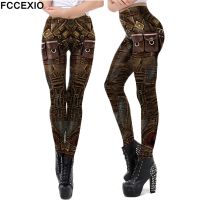 【CW】 FCCEXIO Punk Print Leggings Fashion Seamless Sporting Leggins Workout Woman Pants