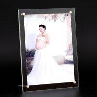 【ELE Photo frame】กรอบรูปอะคริลิคภาพใส Frameless Desktop Display ขนาดเอกสารยืนด้วยตนเองทำขึ้นสำหรับใบรับรองธุรกิจการทูต