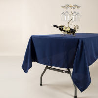 YRYIE Polyester Fabric White Rectangular Tablecloth Navy Blue Plain Table Cover For Weddings Event Ho Banquet Tablecloth