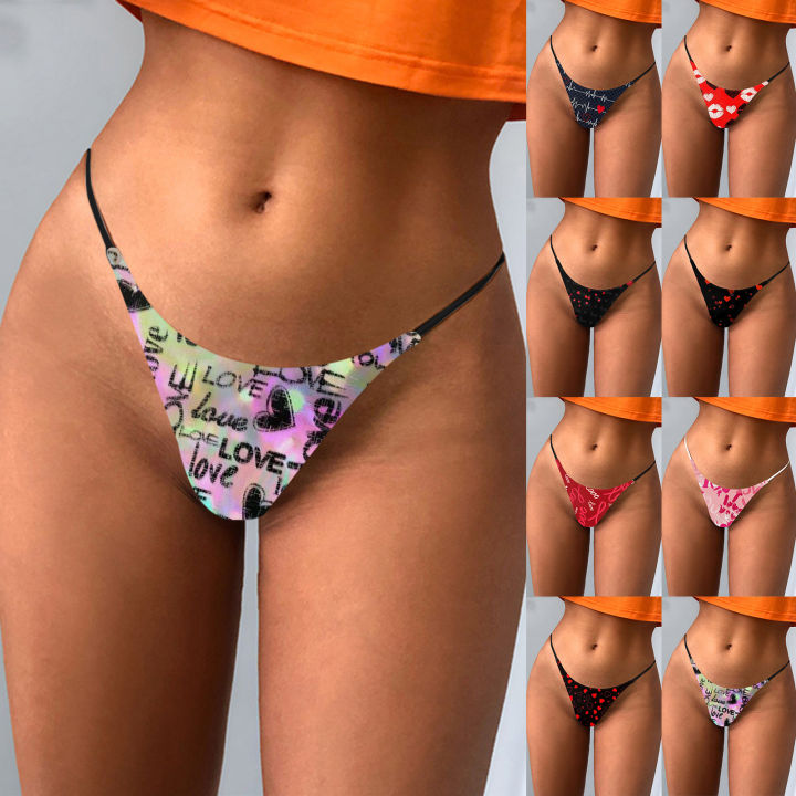 Women Underwear Sexy Panties Lingerie Romantic Low Rise Prints