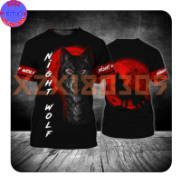 【 xzx180305 】Personalized Custom Name Wolf And Moon Night 3D Full Print T SHIRT 03