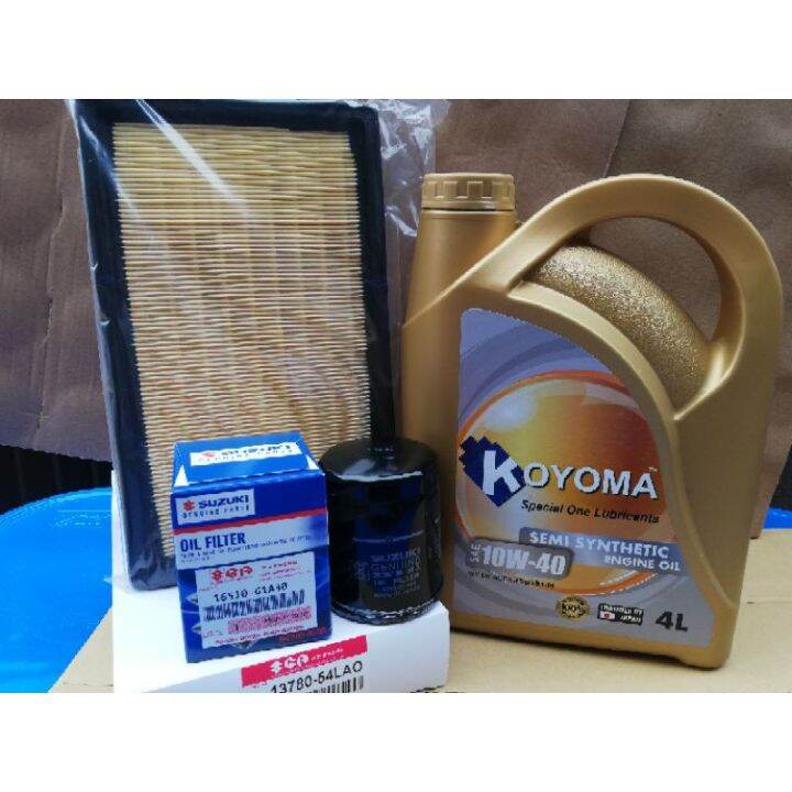 SUZUKI SX4 2012year OIL FILTER + AIR FILTER + KOYOMA 10W40 SEMI