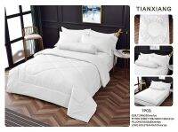 Bedsheet Size Queen KingCadar 7-In-1 Ho Style High Quality Comforter white Hilton