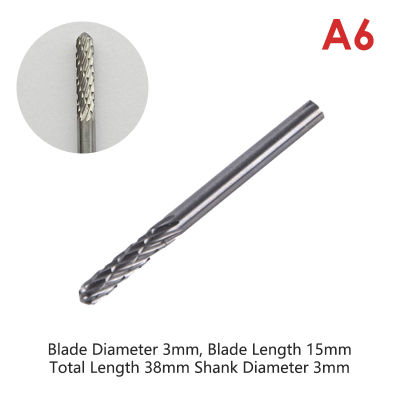 [Auto Stuffs] Tungsten ROTARY File Hard Alloy โรตารี่ Bur เจาะบิตแกะสลักตัด3mm Shank