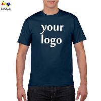 Customizeddesigned Logo Tshirt Men And Pure Cotton Shortsleeved Tshirt Printing Logo Advertising Shirt Team Gildan