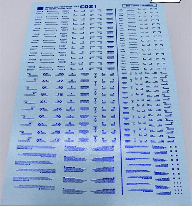 D.L high quality plating blue common caution detailed Decal water paste ...