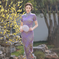 Cheongsam ใหม่ปรับปรุงความรู้สึกขั้นสูงย้อนยุคสาธารณรัฐจีนสไตล์หญิงอารมณ์ระดับไฮเอนด์แบบดั้งเดิมโบราณศิลปะแยกชุด