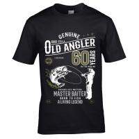 Funny 60 Year Old Angler Fishing Fisherman Mens T-Shirt Top 60Th Birthday Gift New 2019 Fashion Hot Summer Funny Casual T Shirts