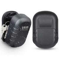 Key Lock Box Wall Mount 4 Digit Combination Weatherproof Key Storage Lock Box, Capacity Security Combo Lockbox