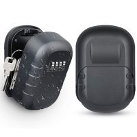 Key Lock Box Wall Mount 4 Digit Combination Weatherproof Key Storage Lock Box, Large Capacity Security Combo Lockbox