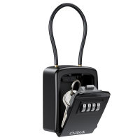 ORIA Key Lock Box Resettable Code Key Storage Lock Box Waterproof with 4 Digit Combination Lock Box with Removable Chain