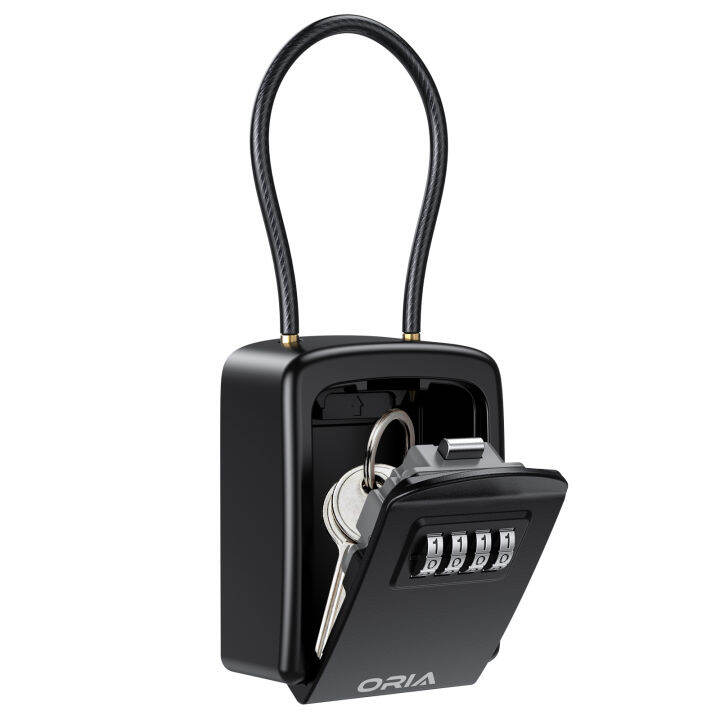 ORIA Key Lock 4 Digit Combination Key Safe Waterproof Key Storage Lock