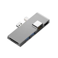 USB Hub For Surface Pro 456 Aluminum Alloy USB -compatible Adapter Gigabit Ethernet Security Digital Card TF Card Reader