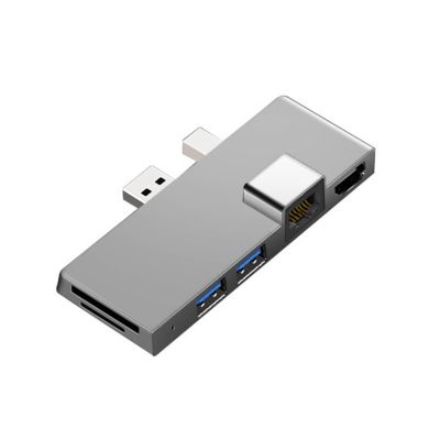 USB HUB 4K HDMI-compatible USB Splitter 1000Mbps Ethernet Adapter Card Reader TF Card for Microsoft Surface Pro 456