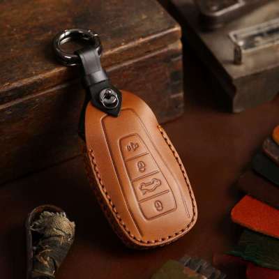 Luxury Leather Car Key Case Cover Fob for Geely Emgrand GS Vision Preface Bonjour Coolray Atlas NL3 X7 EX7 GT GC9 Keychain Shell