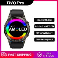 IWO Pro DM50 Smart Watch Sport IP68 กันน้ํา 1.43 นิ้ว AMOLED HD หน้าจอสัมผัสแบบเต็มผู้ชาย Bluetooth Call 400mAh แบตเตอรี่ Smartwatch