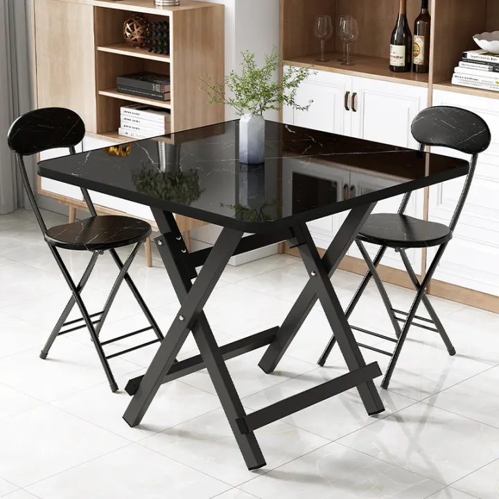 ชุดโต๊ะอาหาร-4-ที่นั่ง-ชุดโต๊ะเก้าอี้-ชุดโต๊ะกินข้าว-โต๊ะกินข้าว-โต๊ะกาแฟ-โต๊ะเก้าอี้พับได้-folding-portable-table