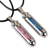 Vintage Leather Link Chain Couples Bullet Hourglass Heart Guitar Handcuffs Love Pendant Necklaces Jewelry 2pcs/set