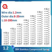 1/5/10Pcs 1.2mm Wire Diameter 304 Stainless Steel Compression Springs  Y-type Pressure Spring OD8-20mm L10-200mm Coil Springs