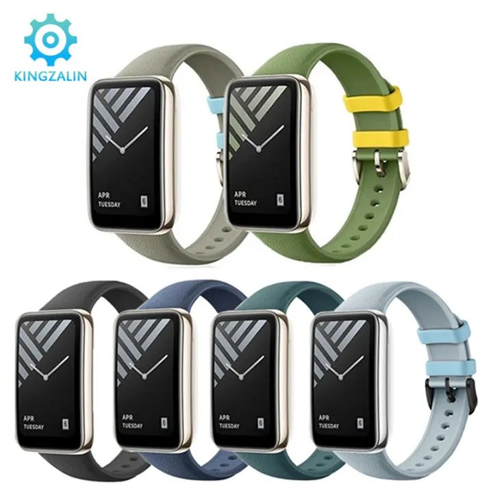 Xiaomi smart band 7 pro leather textured silicone strap Clearance