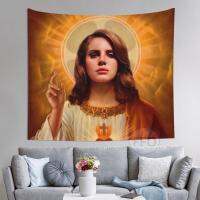 (ร้อน) พระเยซู Saint Lana Del Rey Tapestry ภาพจิตรกรรมฝาผนัง Wall Decor Born To Die Art โปสเตอร์ห้องนอนพื้นหลังพรมอุปกรณ์ตกแต่งบ้าน