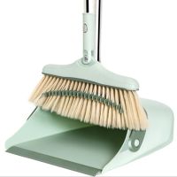 Cleans Broom and Dustpan Set Combo Standing Dust Pan Wind Proof Broom Cleaning Brush for Home Tidy Organizer for Household