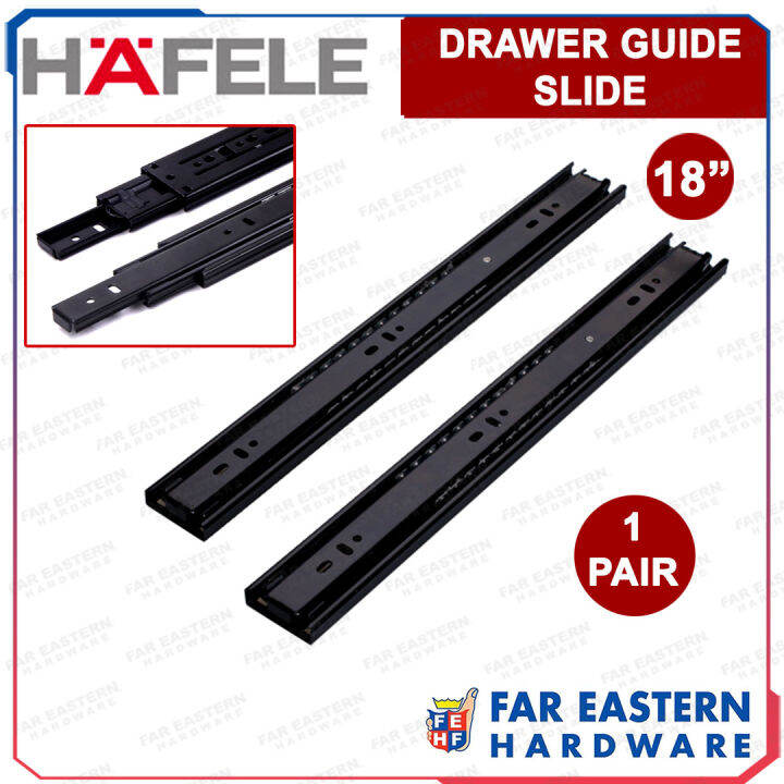 HAFELE Drawer Guide Slide 18" 3 Folds Lazada PH