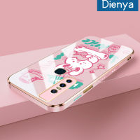 เคส Dienya สำหรับ Vivo V15 V15 Pro เคสการ์ตูนน่ารักโชคดีน่ารักใหม่กรอบสี่เหลี่ยมชุบซิลิก้าเจลนิ่มเคสมือถือเลนส์กล้องถ่ายรูปฝาครอบป้องกัน