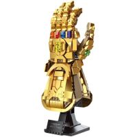 เข้ากันได้เลโก้ MOC Marvel Golden Fighter ถุงมืออัญมณีอินฟินิตี้อเวนเจอร์สบล็อก 76191 ของเล่น 2023