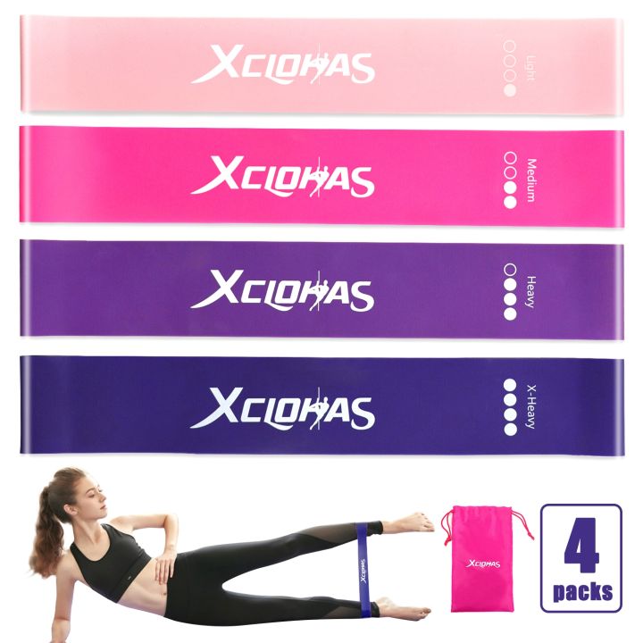 cw-4-levels-resistance-exercise-bands-10-40lbs-for-pilates-workout-training-elastic-loops-pink