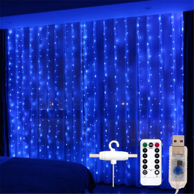 Garland Curtain For The Room Fairy Light Christmas Led Festoon Curtain Light 3Mx3M USB Operated For Living Room New Year Decor